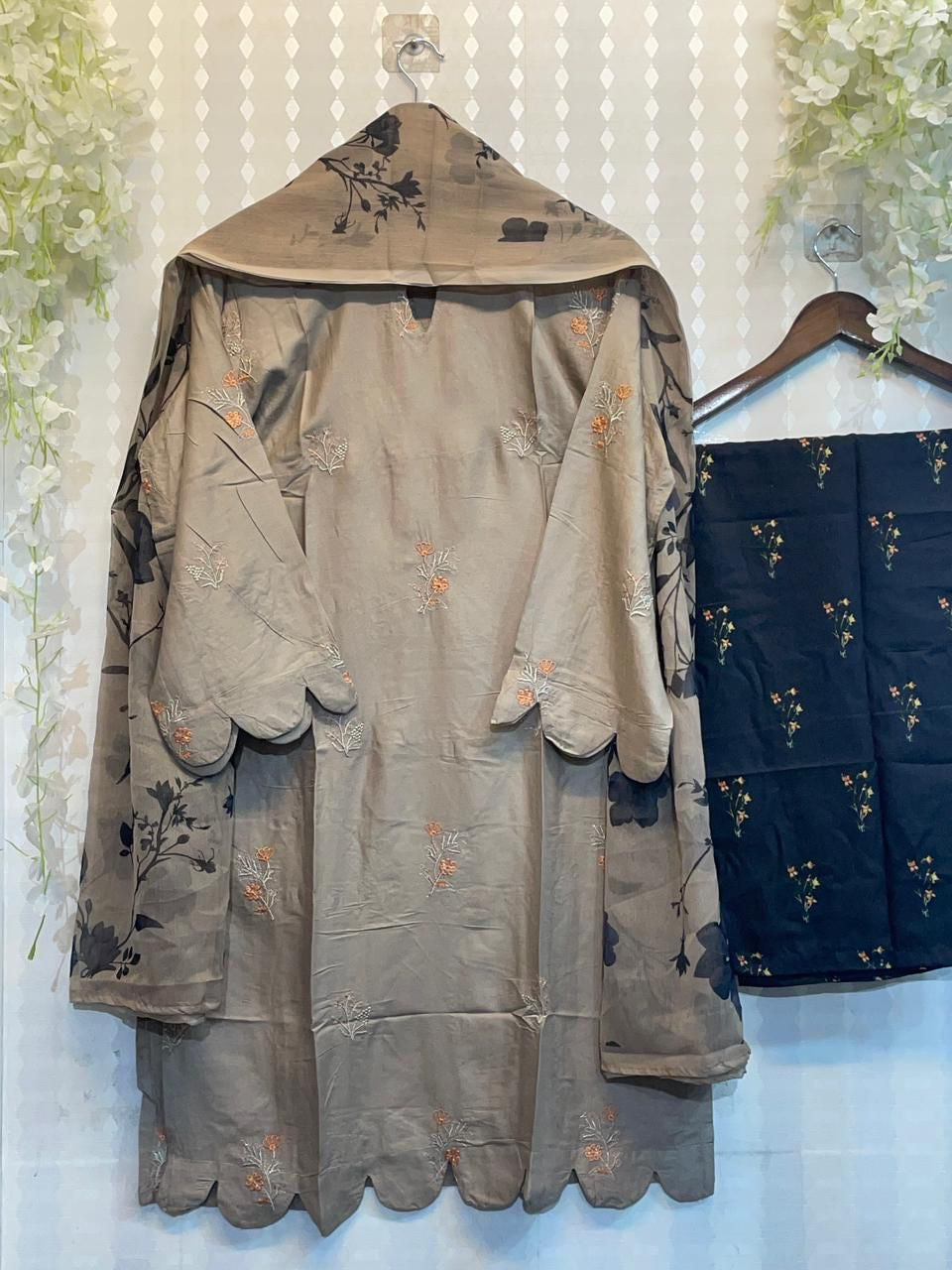 Embroidered kurti and palazzo
