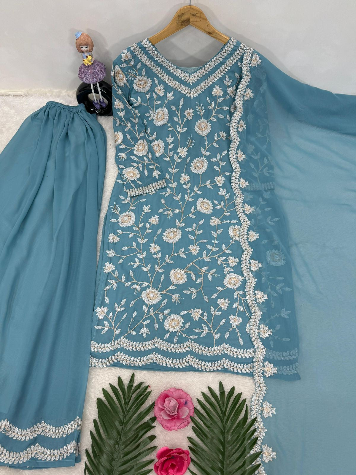 Faux georgette designer suite