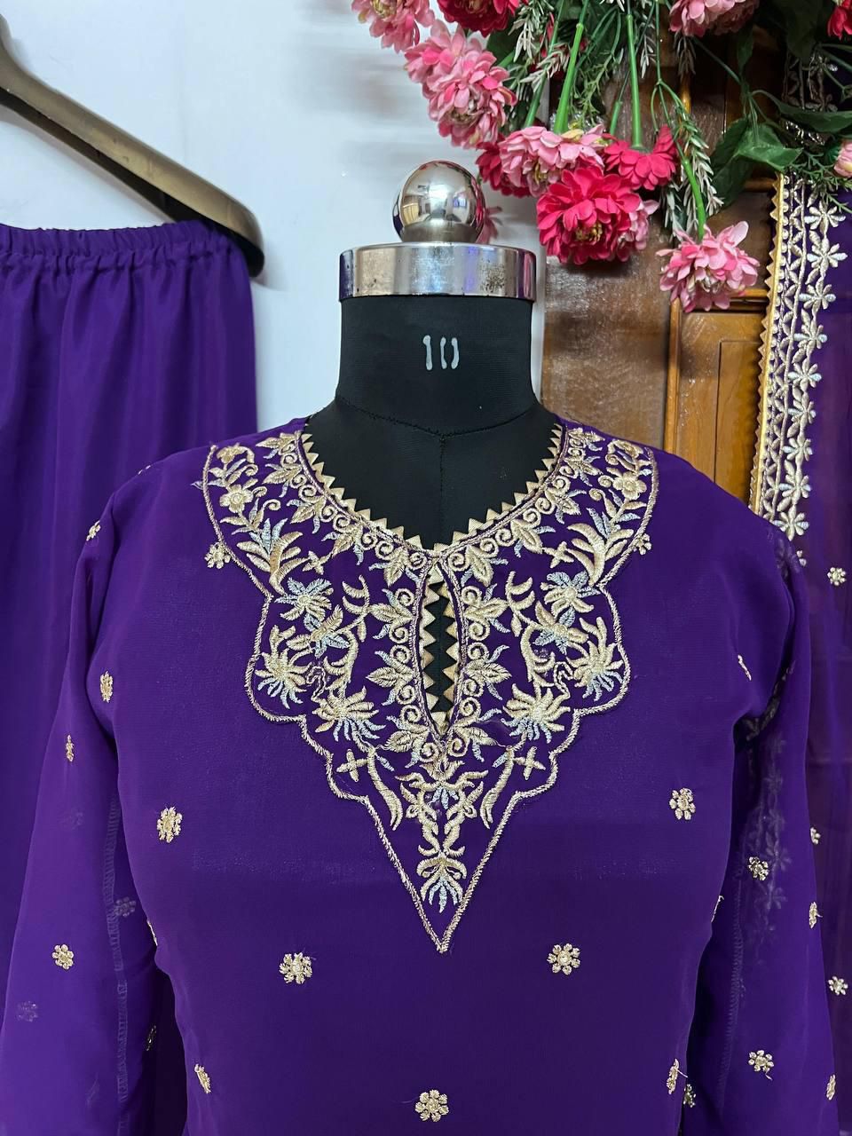 Georgette kurti set