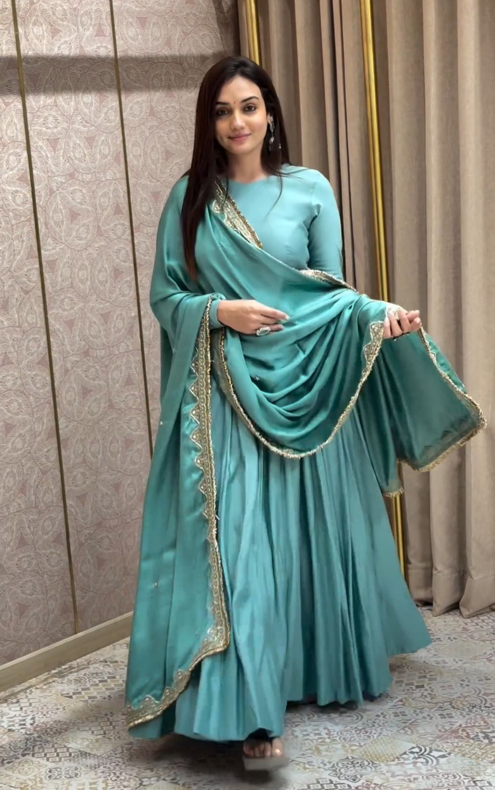 French embroidered anarkali