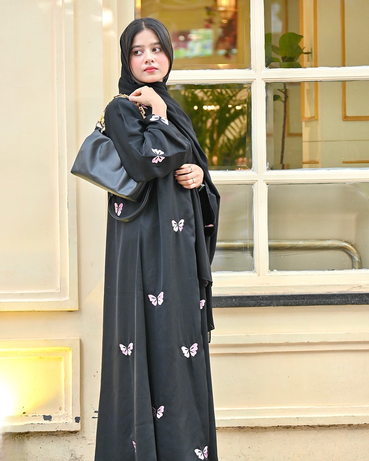 Embroidered abaya
