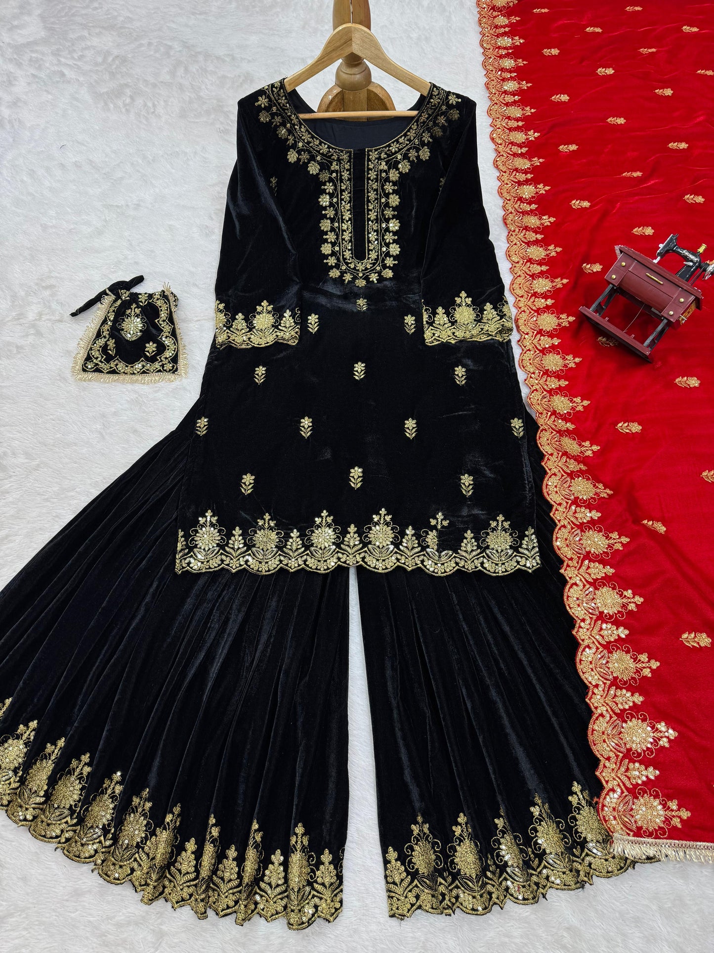 Viscos velvet sharara