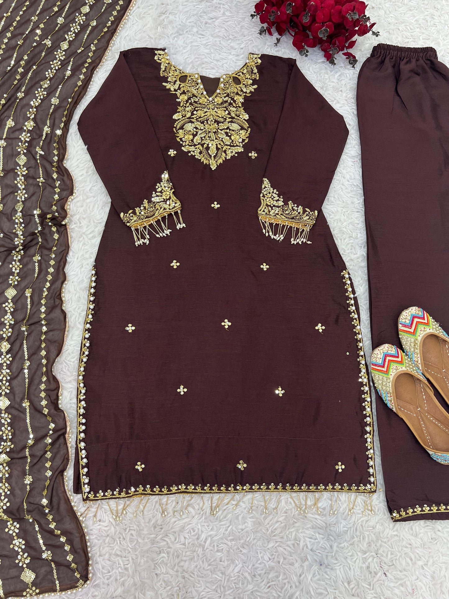 Embroidered Sequence Suit