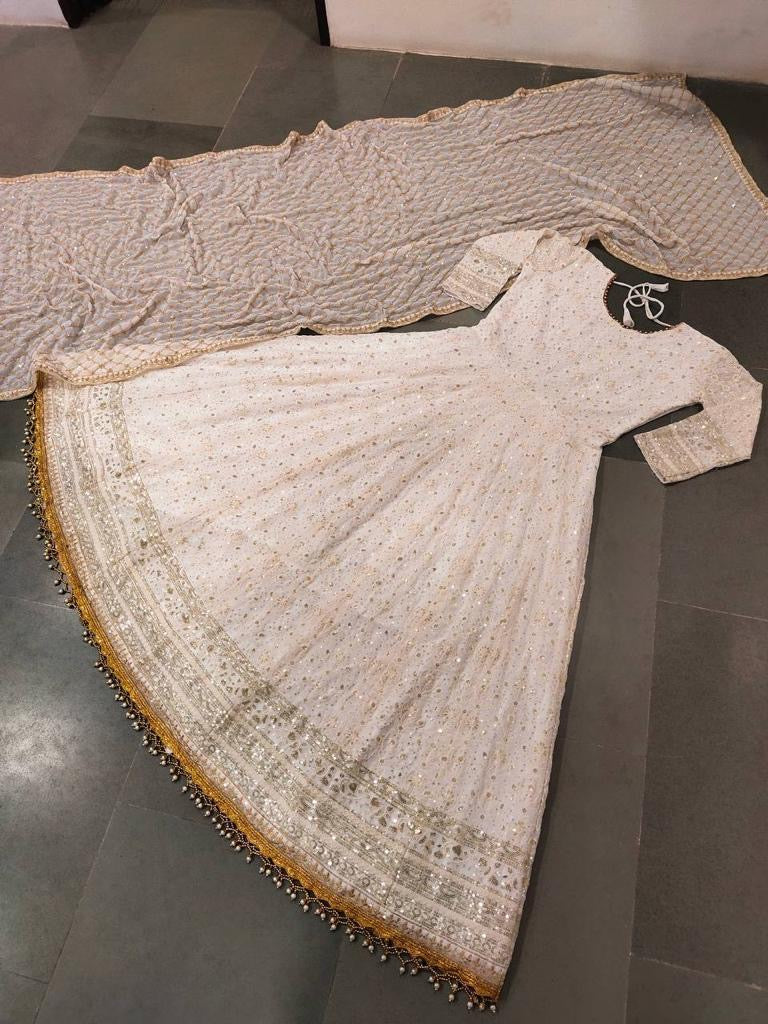Embroidery gown