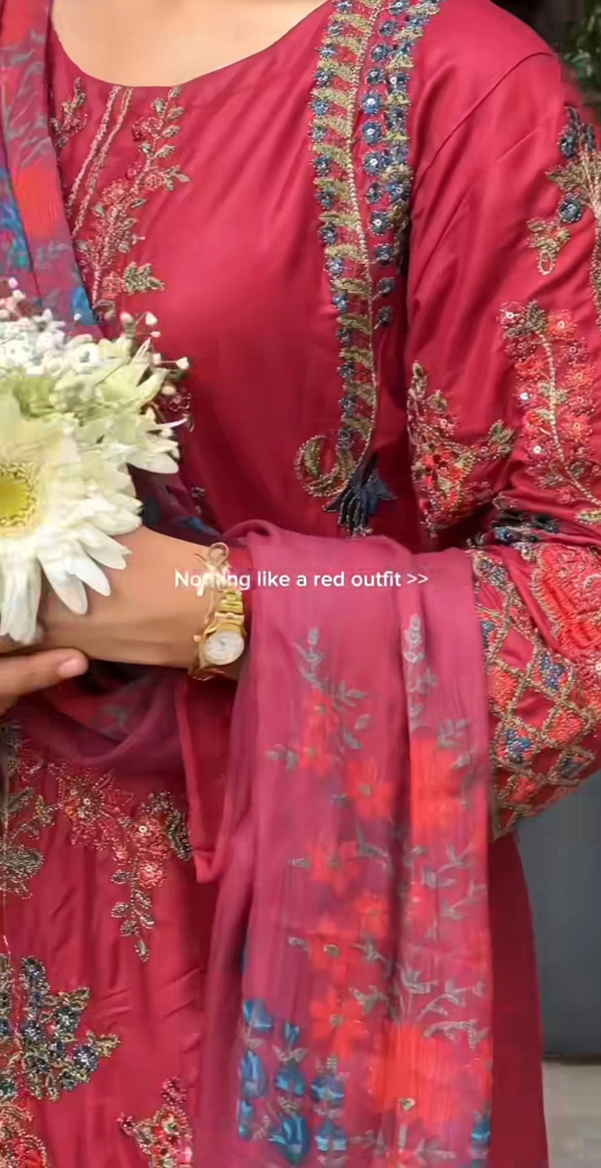 Embroidered suite