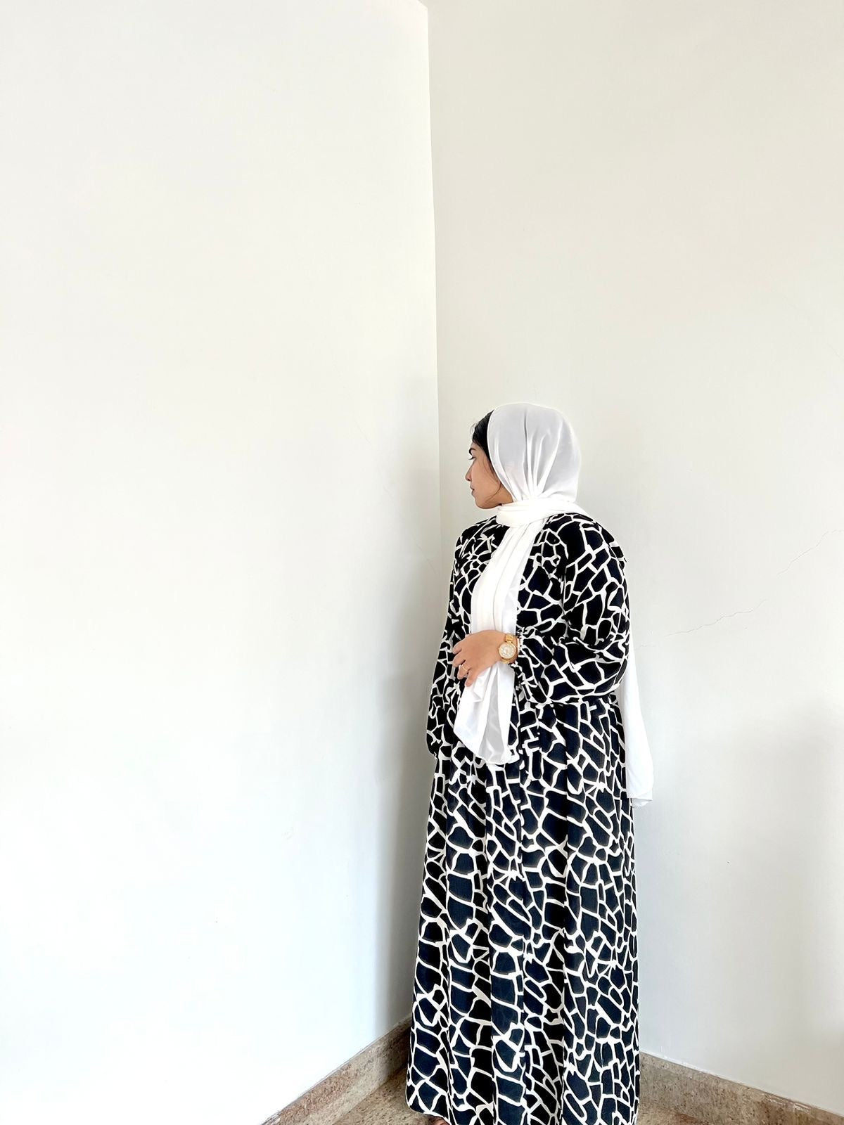 Digital print gown
