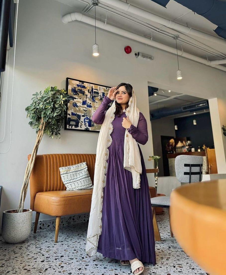 Premium designer lavender gown