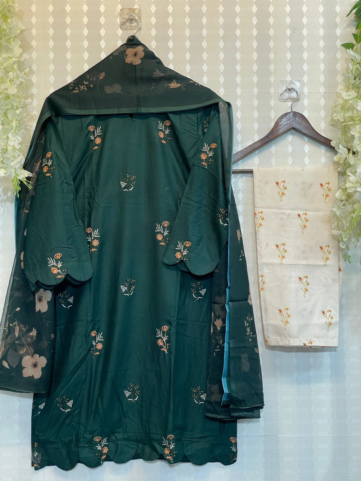 Embroidered kurti and palazzo