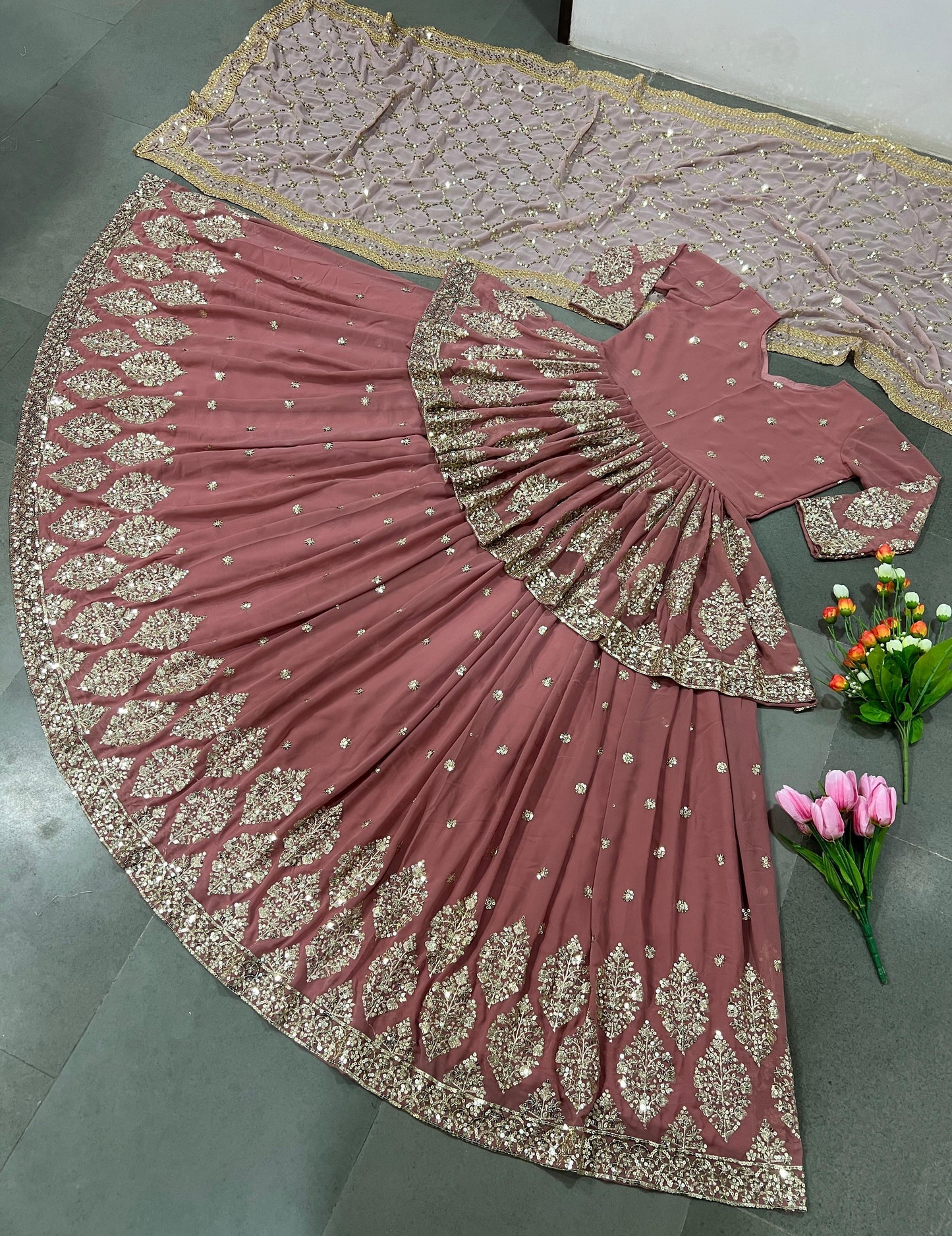 Embroidery Gown