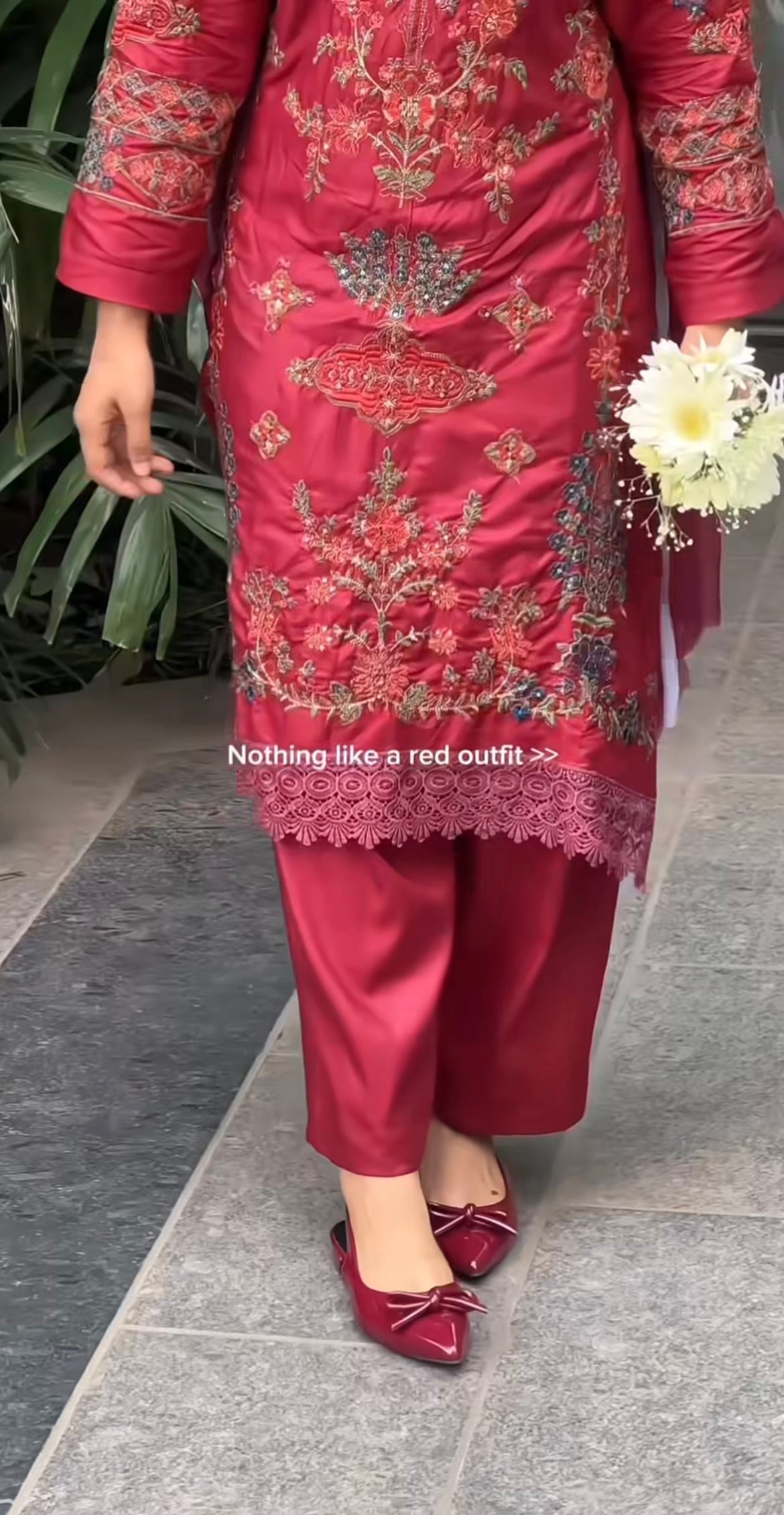 Embroidered suite