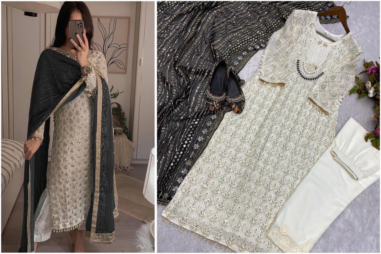 Sequence embroidered suite