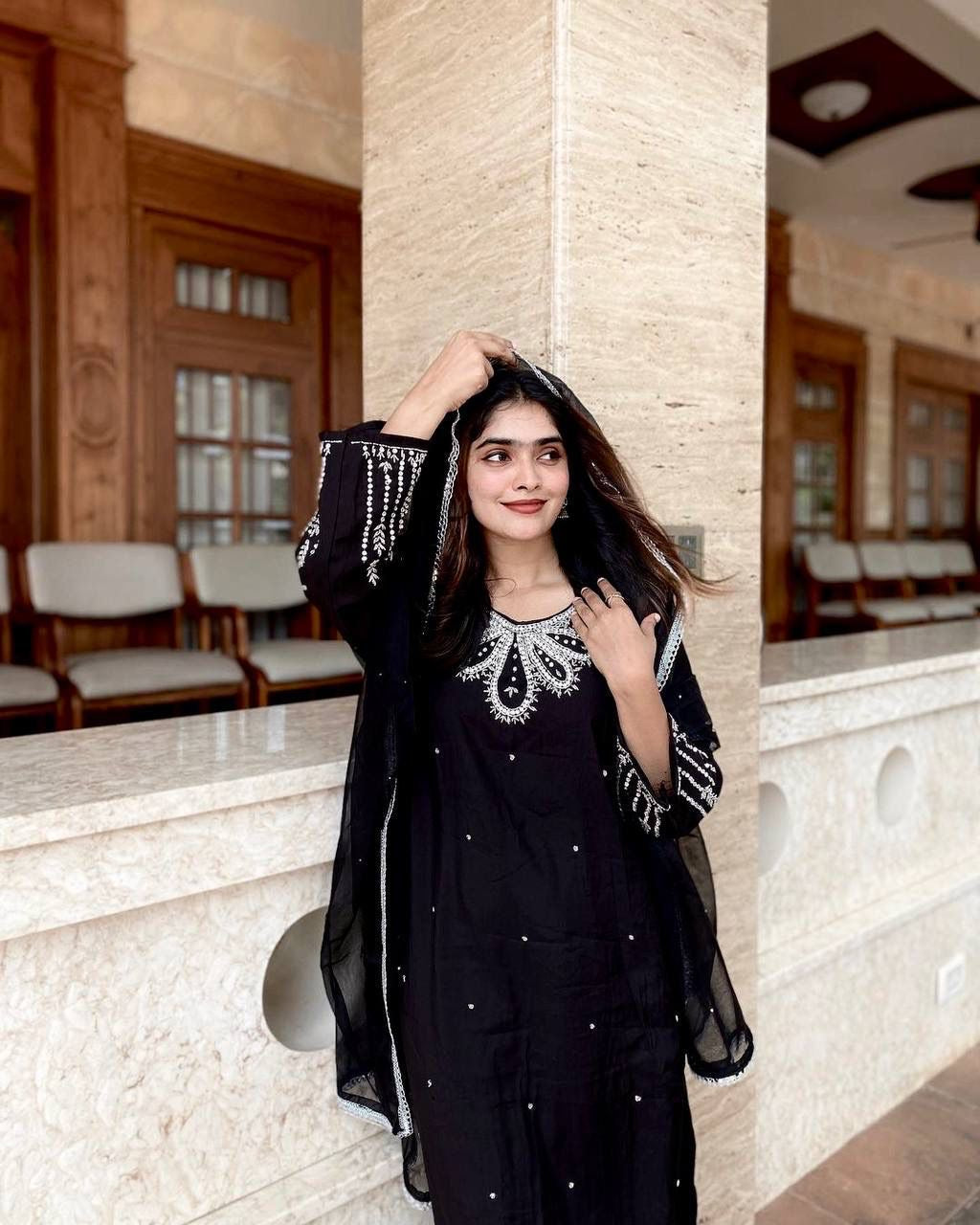 Muslin kurti palazzo