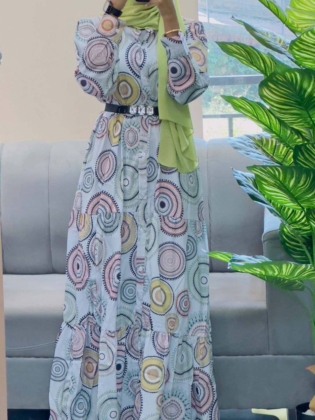 Print gown