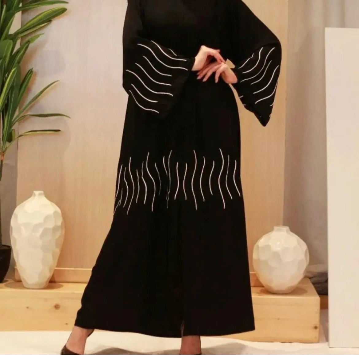 Embroidered abaya