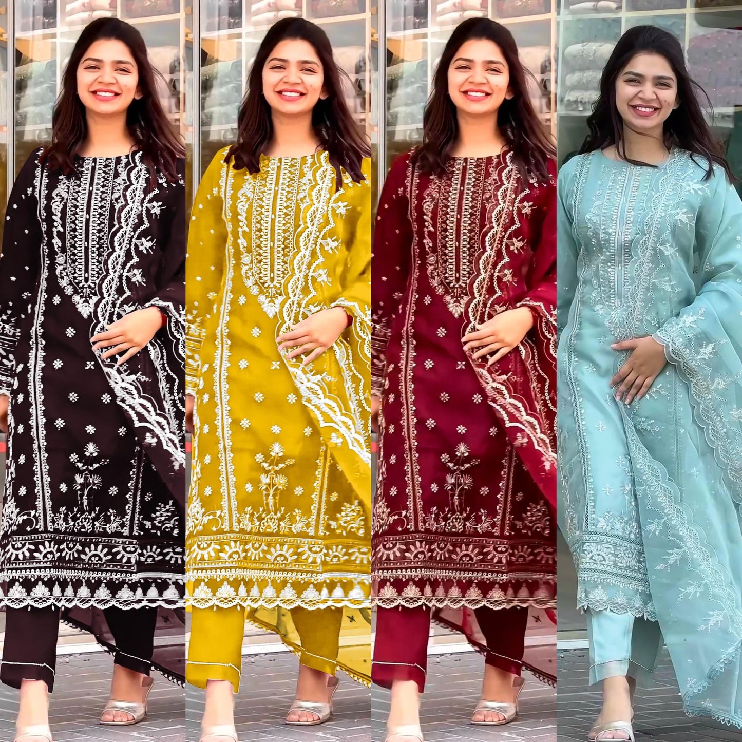 Organza party wear