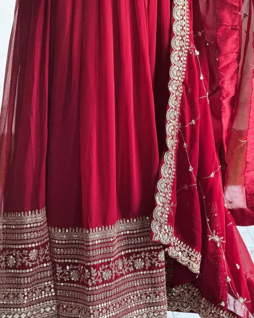 Faux georgette gown