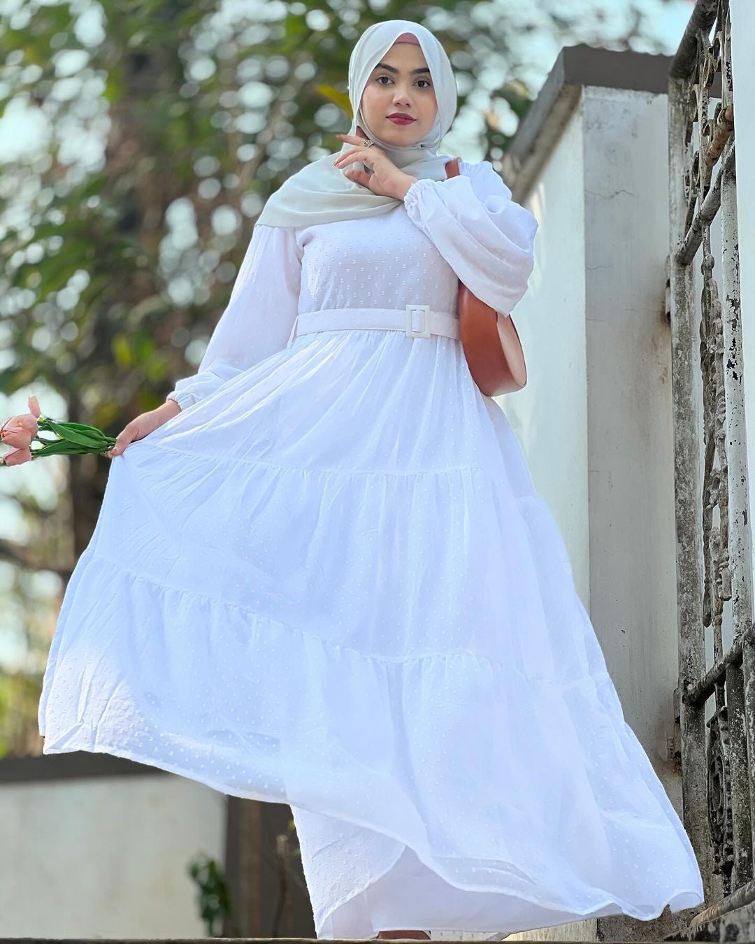 Imported putty gown