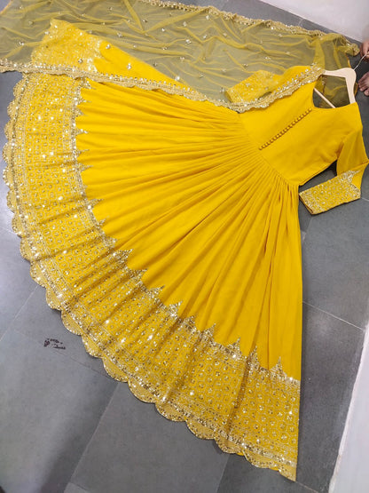 Designer party wear gown