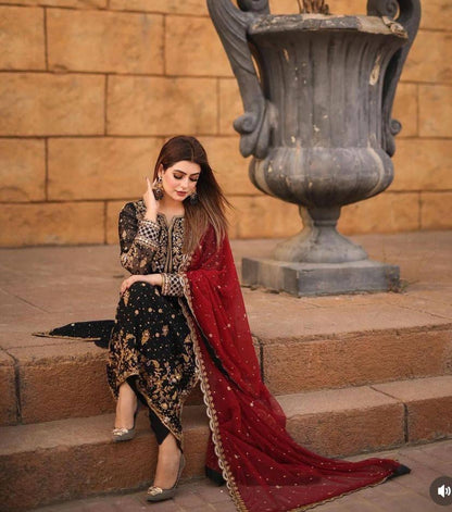 Zari embroidery kurti