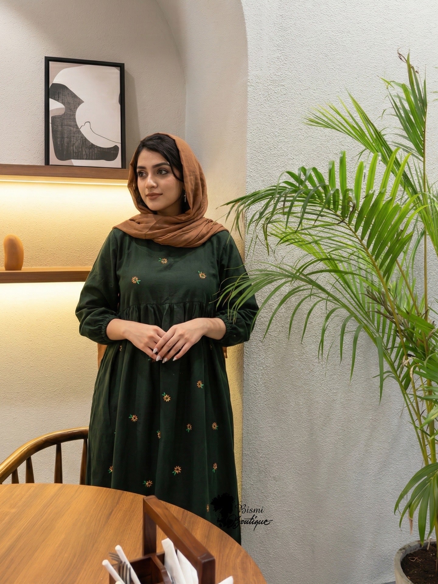 Embroidery gown