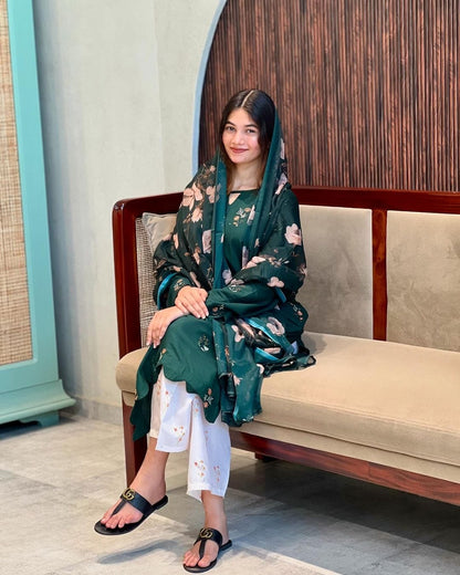 Embroidered kurti and palazzo