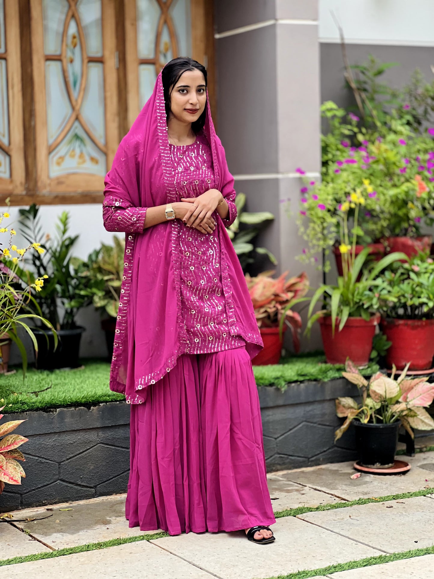 Partywear sharara set