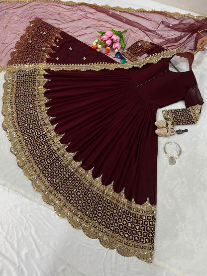 Designer party wear gown