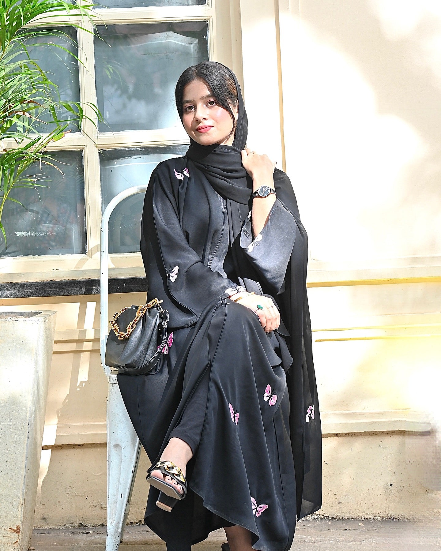 Embroidered abaya