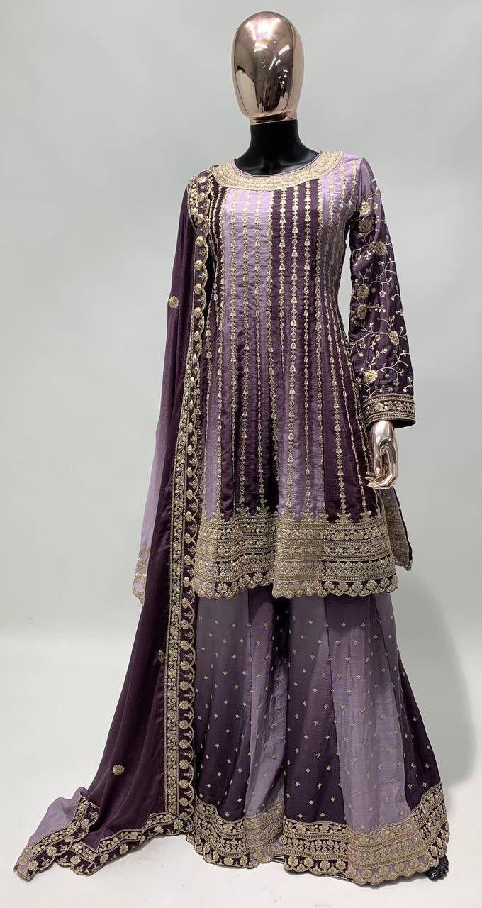 EMBROIDERY SHARARA