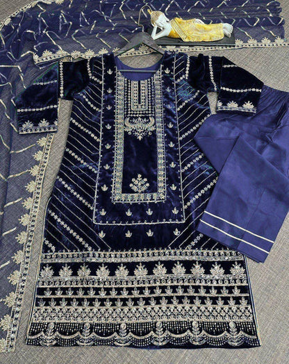 Velvet Embroidery Suit