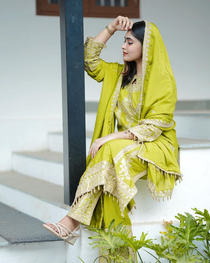 Chinon silk party wear
