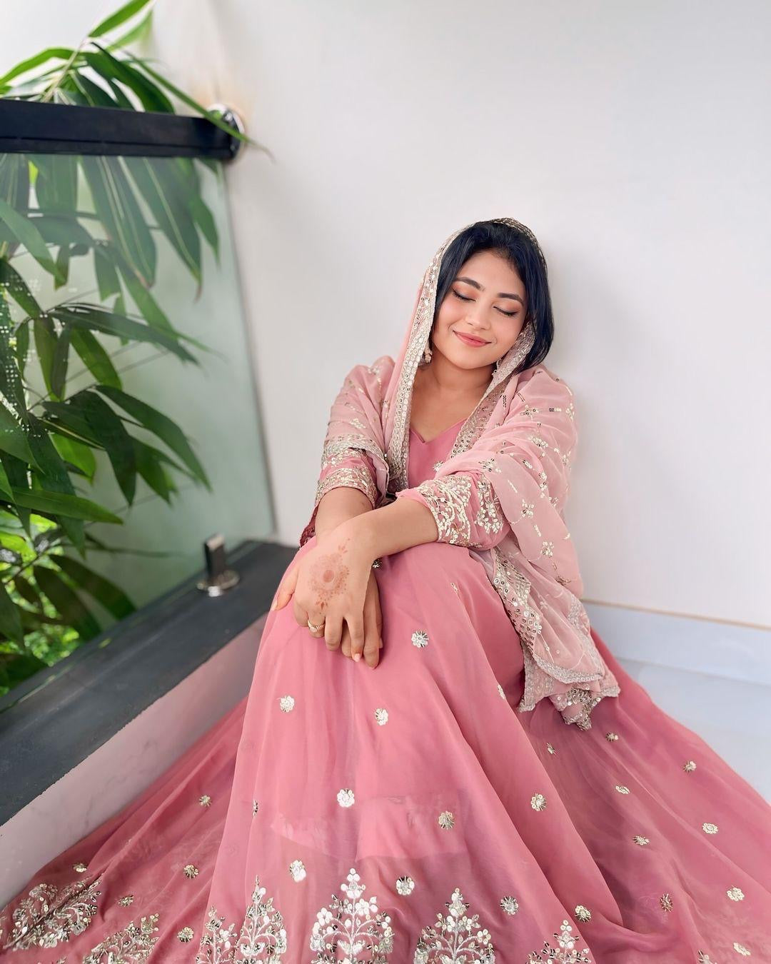 Embroidered sequence party wear