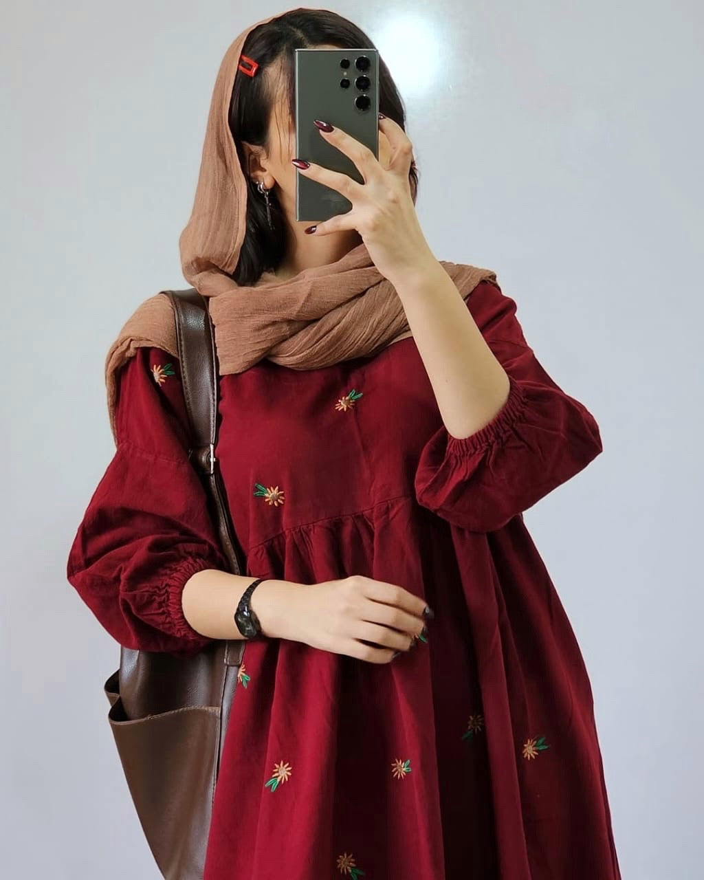 Embroidery gown