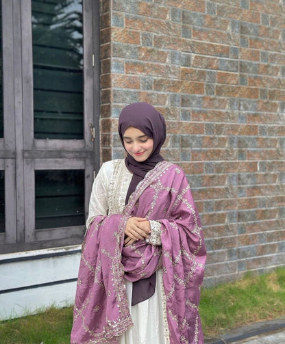 Chinon silk embroidered suite