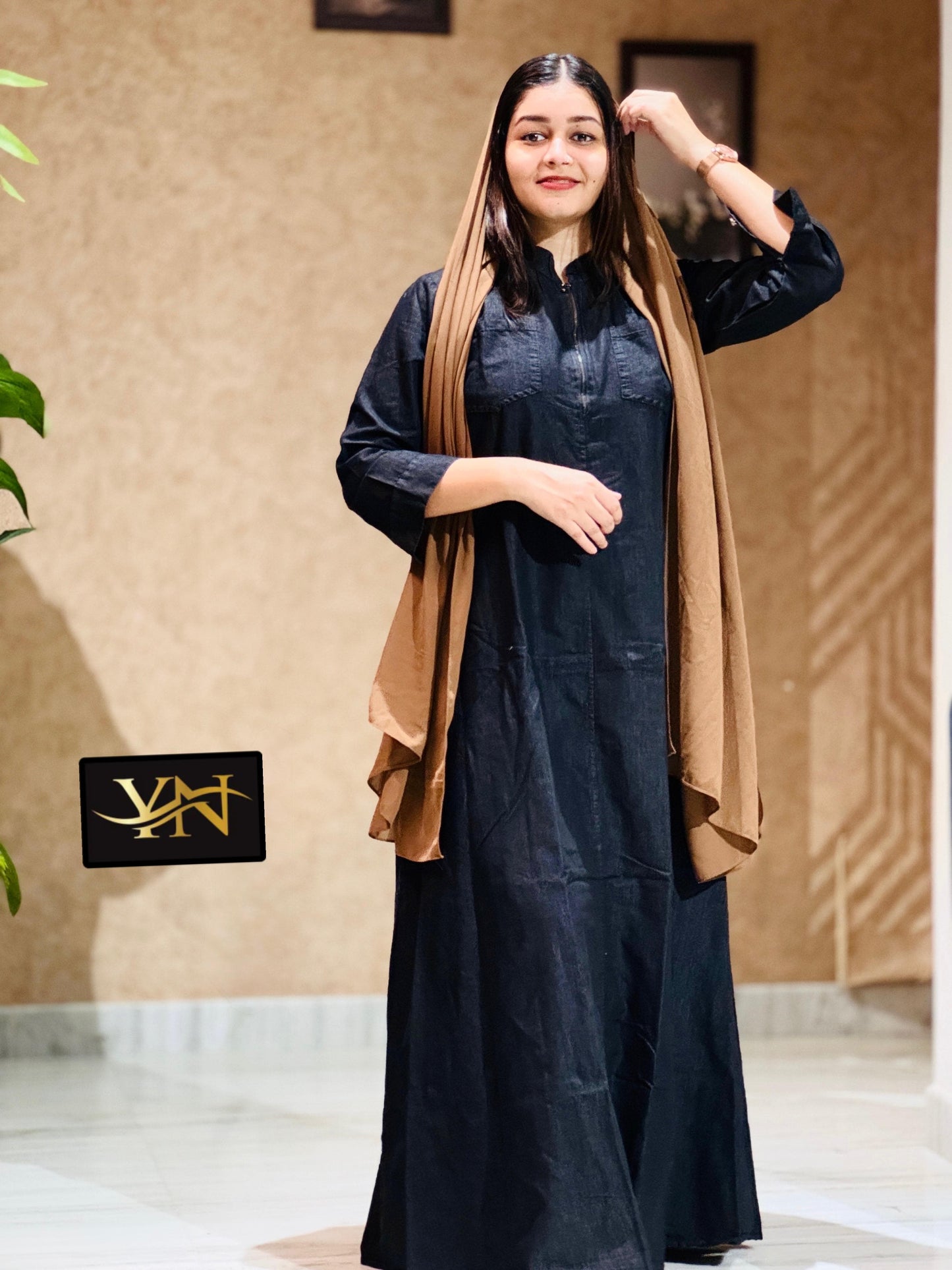Denim gown