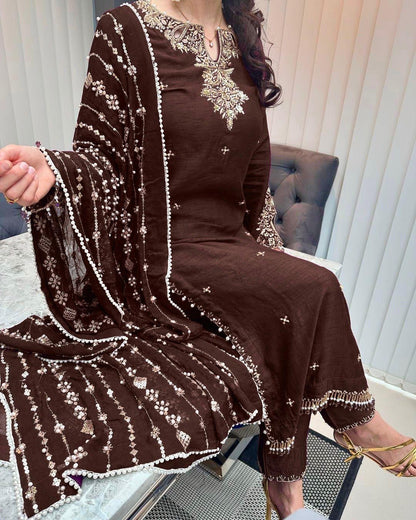 Embroidered Sequence Suit
