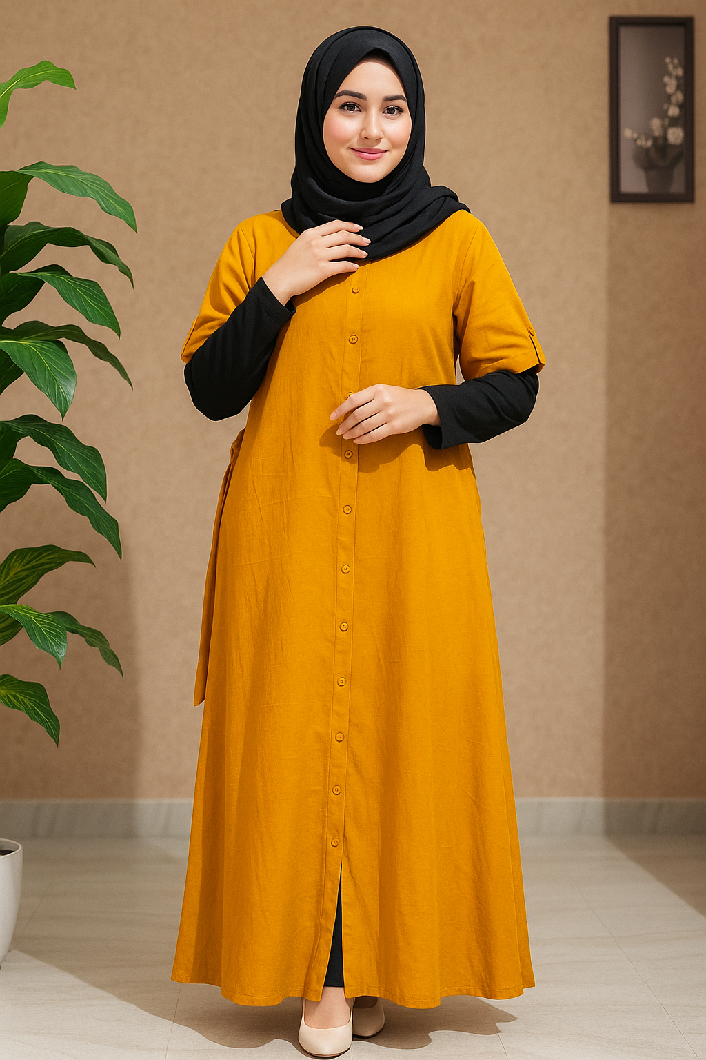 Attached inner gown