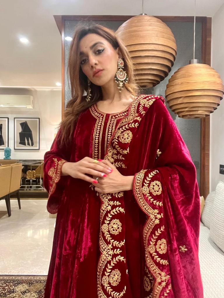 Velvet gown