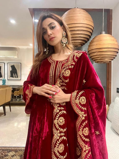 Velvet gown