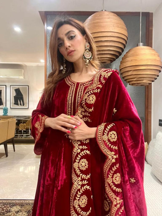 Velvet gown