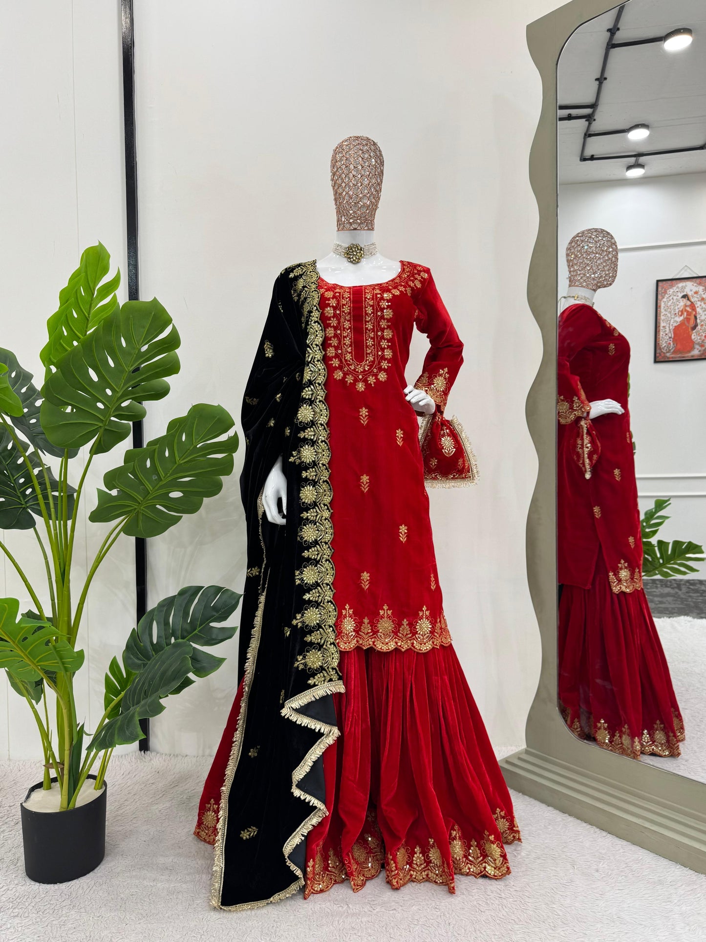 Viscos velvet sharara