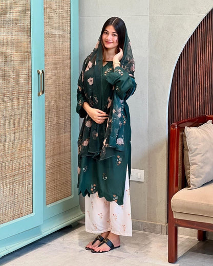 Embroidered kurti and palazzo