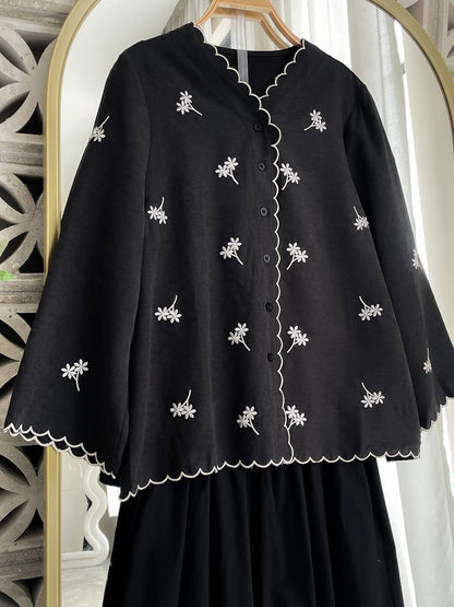 Embroidery top and skirt