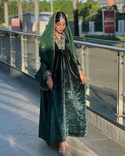 Velvet kurti palazzo set
