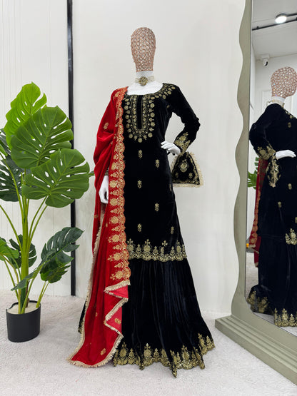 Viscos velvet sharara