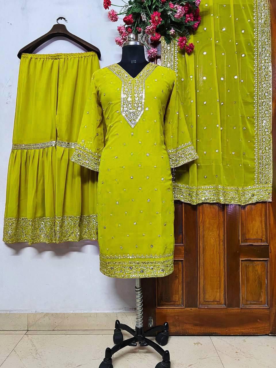 Designer kurti sharara