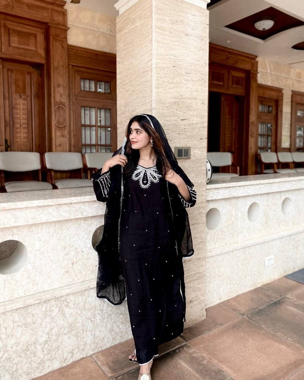 Muslin kurti palazzo