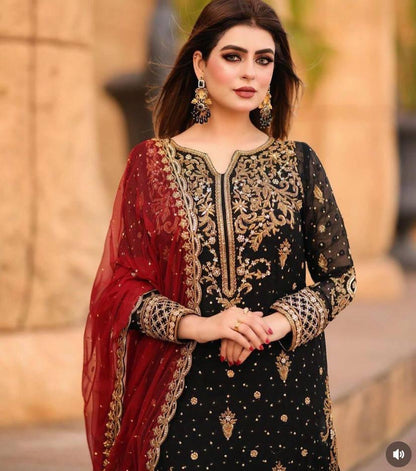 Zari embroidery kurti
