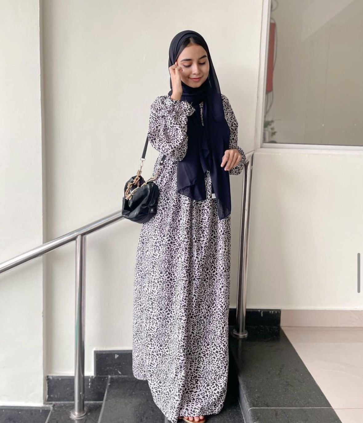 Animal print gown