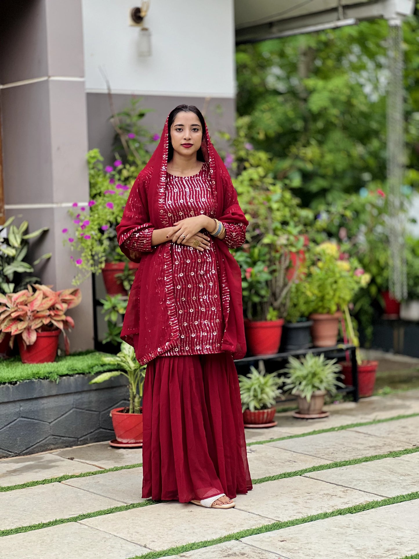 Partywear sharara set